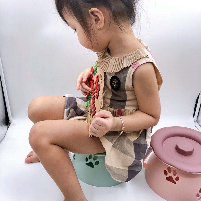 Bô Đi Vệ Sinh Có Nắp Đậy Cho Bé