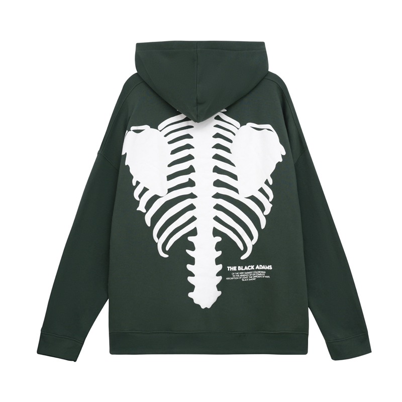 ÁO KHOÁC SKELETON MÀU XANH LÁ VINTAGE