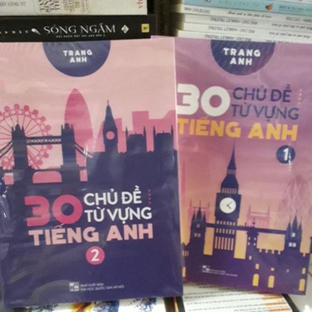 Sách: Combo trọn bộ 2 tập: 30 chủ đề từ vựng tiếng anh tập 1 và 2 - Huy Hoàng