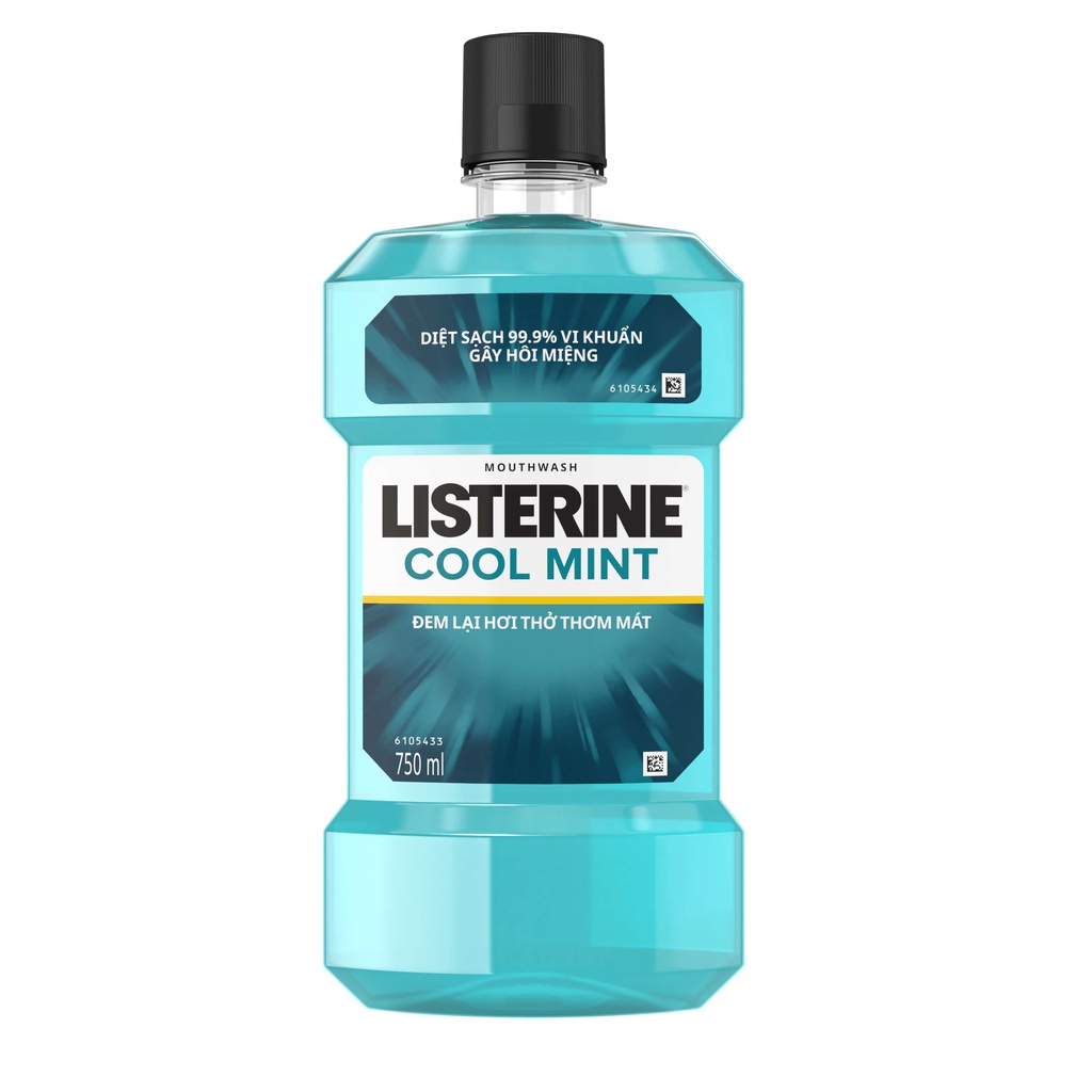 Nước súc miệng Listerin 750ml/250ml ngừa vi khuẩn, bảo vệ răng miệng
