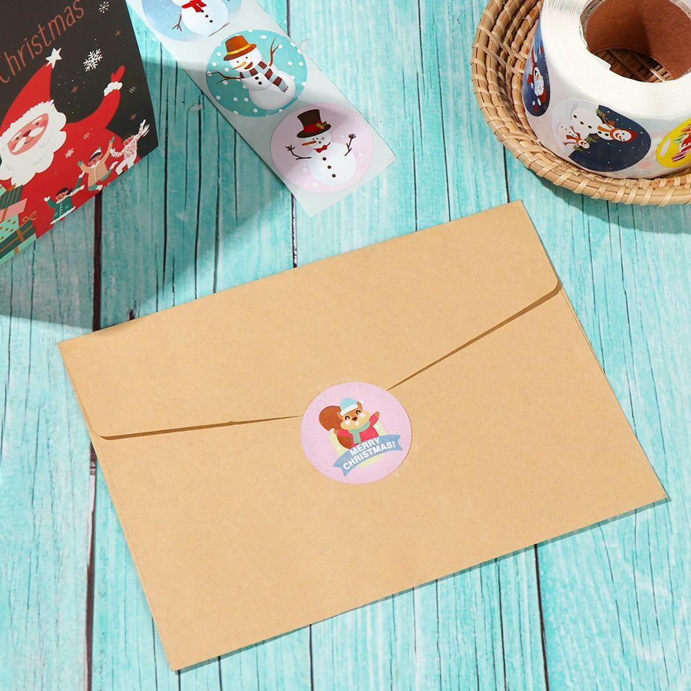 LONTIME Cuộn 500 Sticker Dán Trang Trí Giáng Sinh