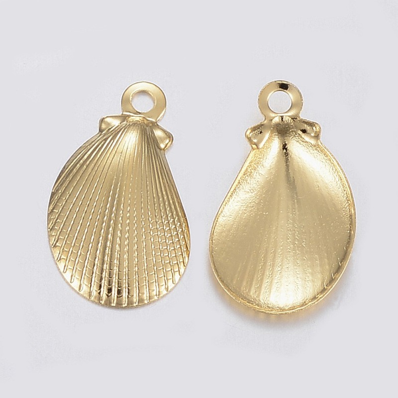 Set 1-50 Mặt Dây Chuyền Hình Lá Phong / Vỏ Sò / Lá / Trái Tim Bằng Thép Không Gỉ 304