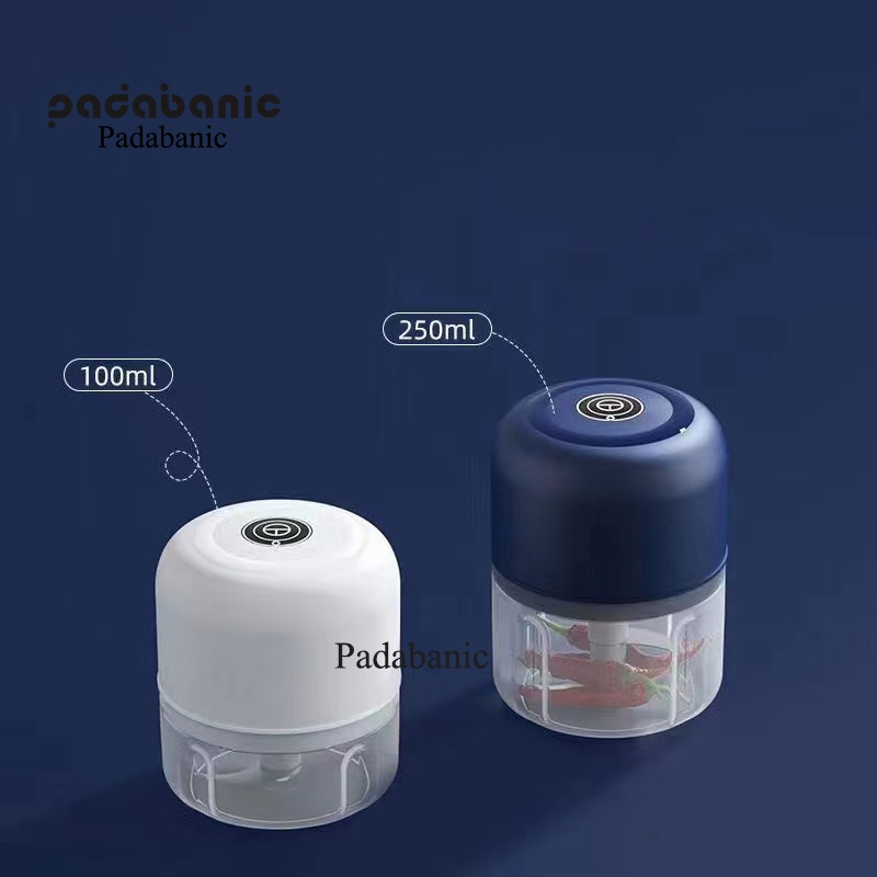 Máy  Xay Tỏi Ớt Gia Vị Đa Năng, Máy Xay Thịt Sạc Điện Cầm Tay Tặng Kèm Sạc Dự Phòng Mini