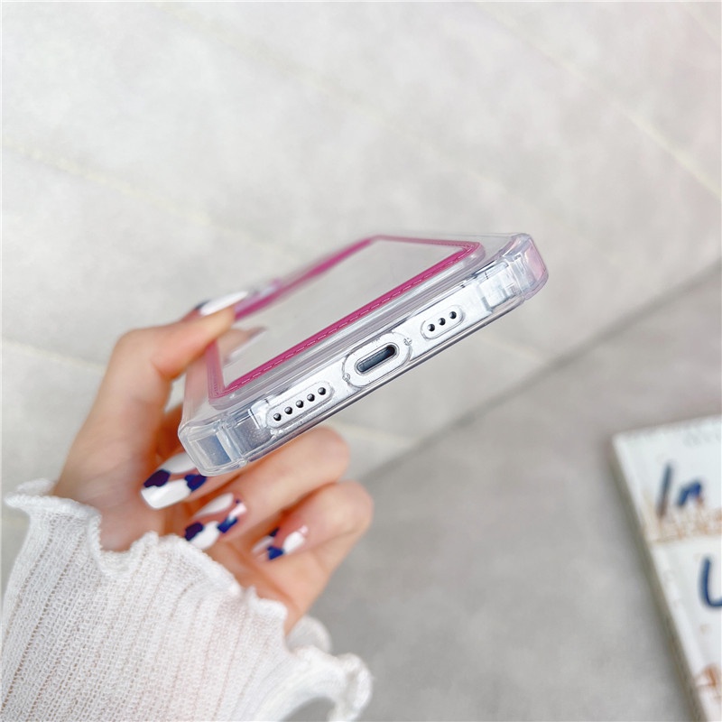 Ốp Điện Thoại Tpu Dẻo Có Ngăn Đựng Thẻ In Hình Hoạt Hình Dễ Thương Cho iphone 11 / 12 / 13 Pro max XR