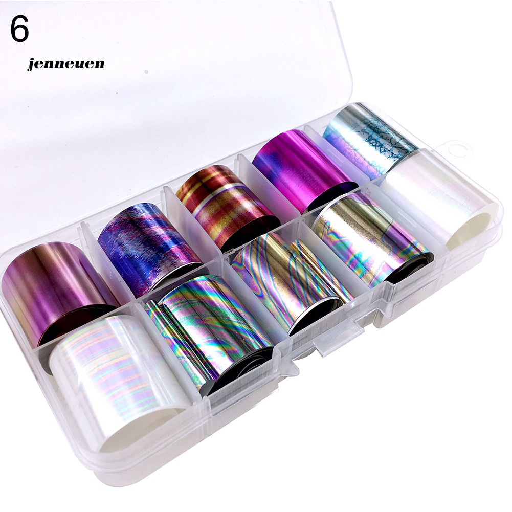 [Hàng mới về] Set 10 Cuộn Giấy Dán Trang Trí Móng Nghệ Thuật