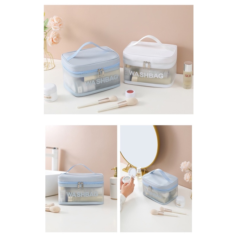 Túi Đựng Mỹ Phẩm Bằng Da pu Chất Lượng Cao Tiện Dụng Khi Đi Du Lịch