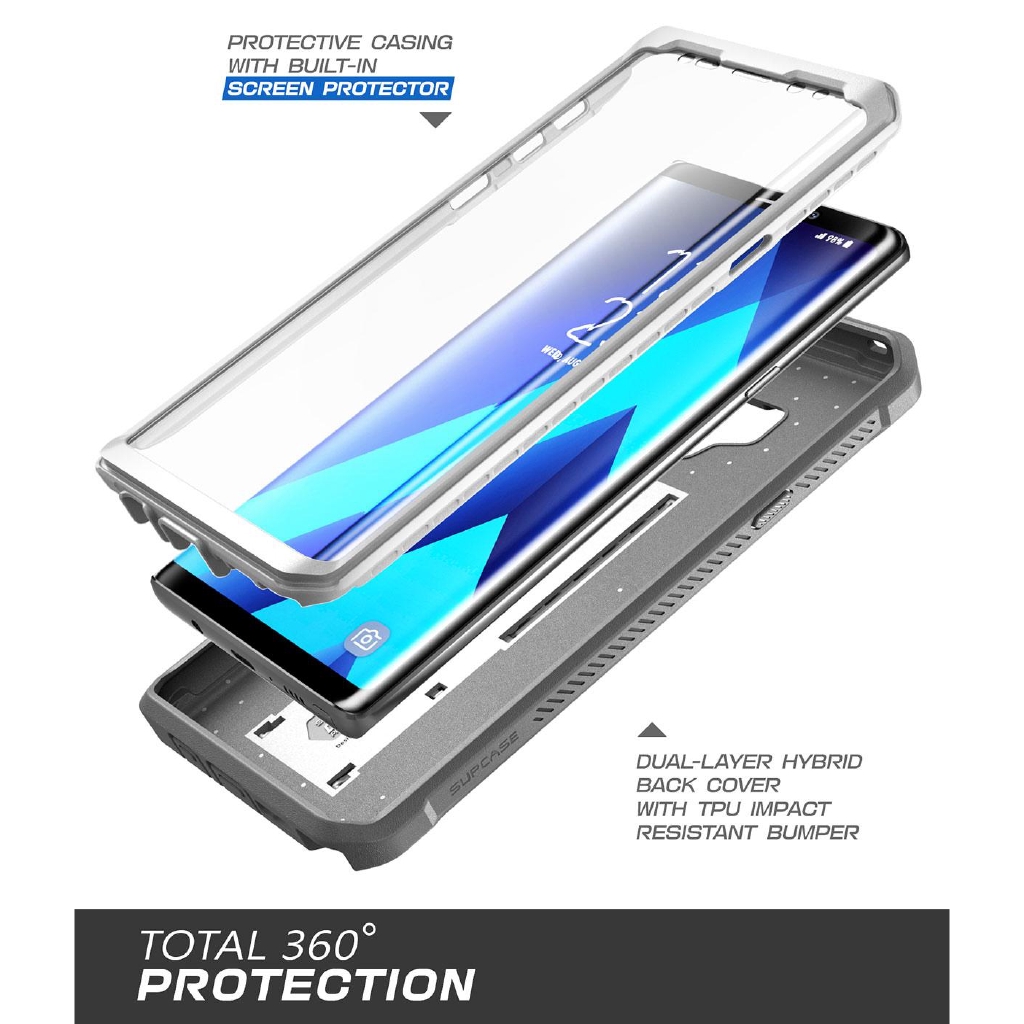 Ốp điện thoại SUPCASE có giá đỡ bảo vệ toàn diện cho Samsung Galaxy Note 9