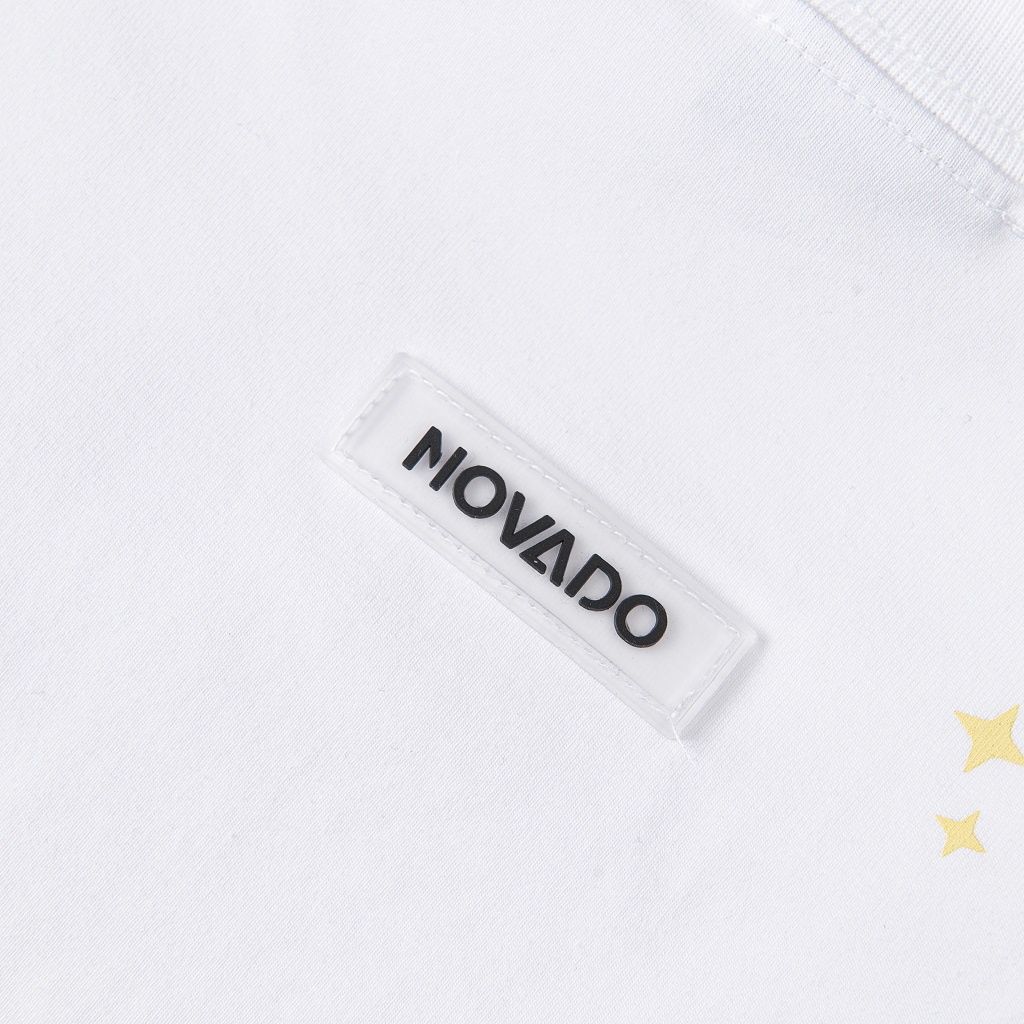 Áo Thun Unisex Form Rộng Locad Brand Novado Fashion Cotton 4 Chiều Nam / Nữ Dày Dặn Thoáng Mát Trắng N24T-SN