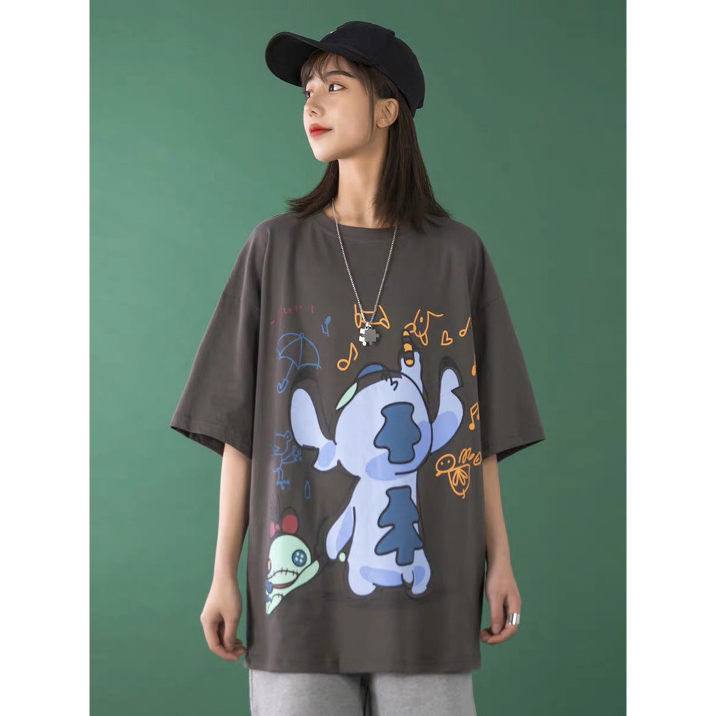 Áo thun tay lỡ WIND phông unisex form rộng STICH VẼ TRANH nam nữ oversize ulzzang | BigBuy360 - bigbuy360.vn