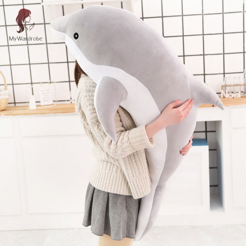 Cá heo nhồi bông dùm làm gối ôm dễ thương