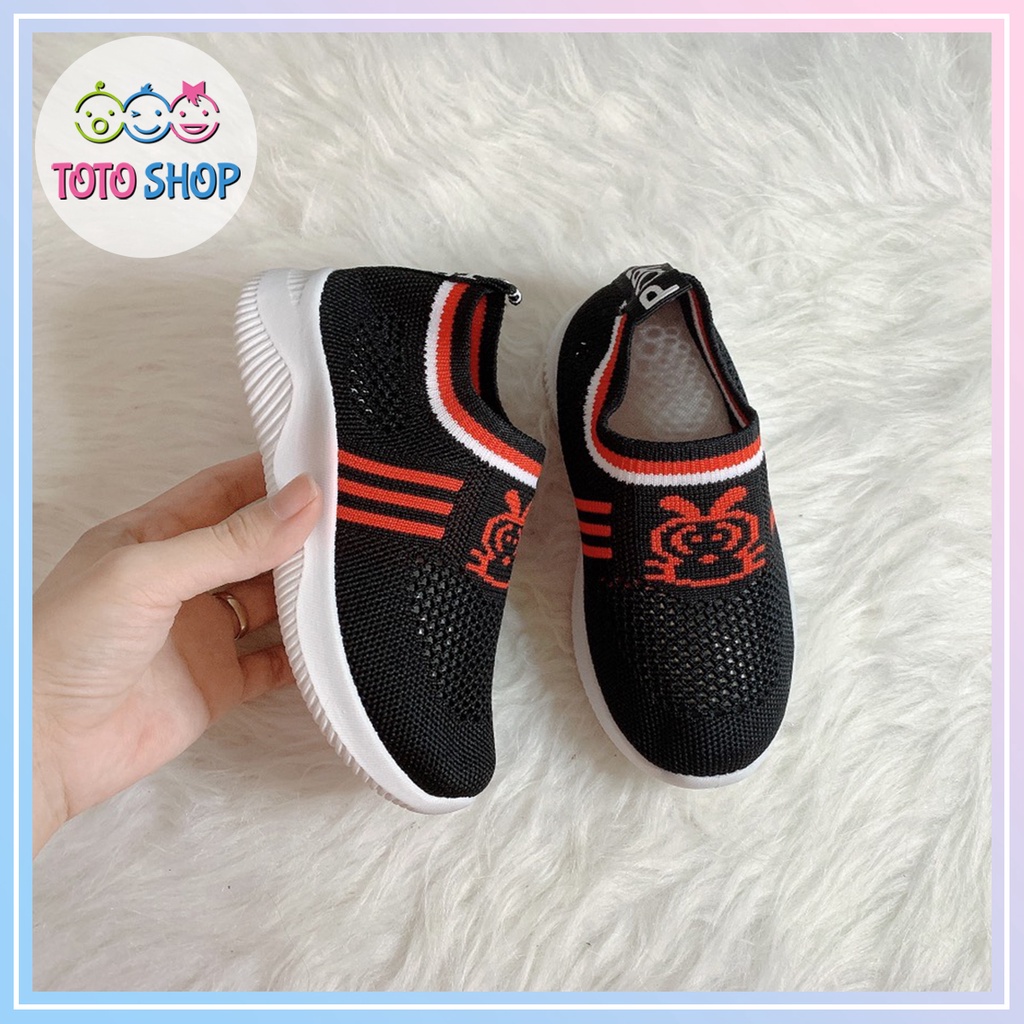 Giày thể thao Giày lười Cổ Bo Chun Phối sọc cực xinh Cho Bé Trai Bé Gái
