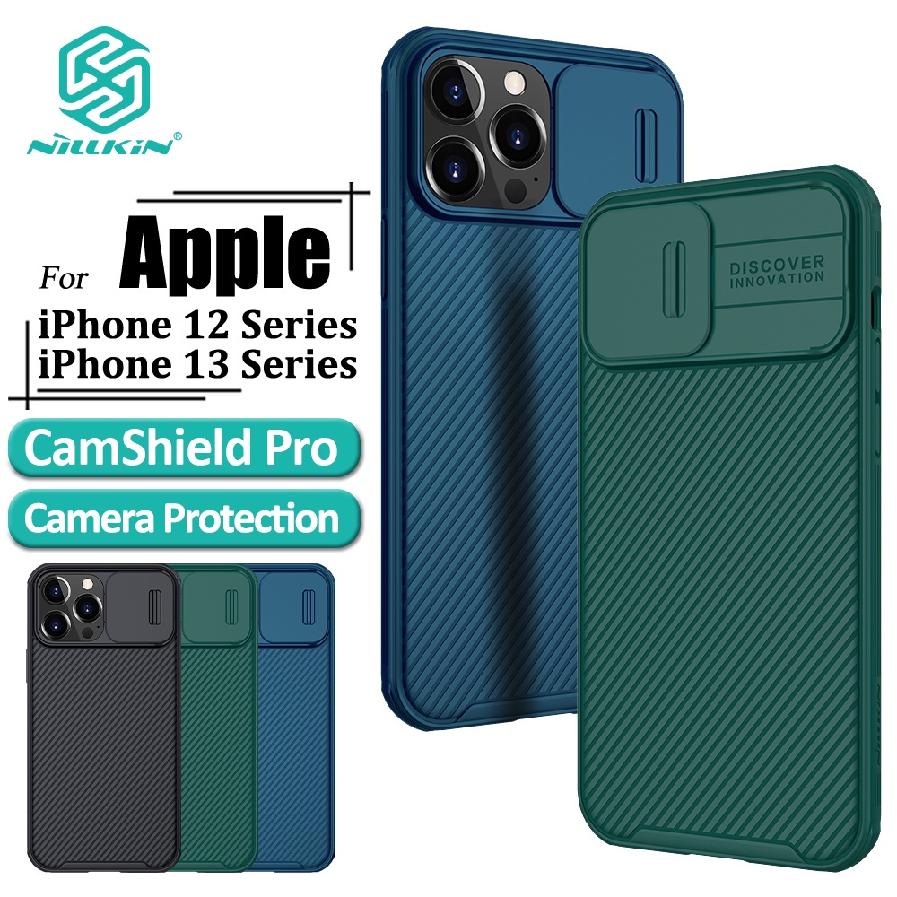 Ốp Nillkin CamShield Pro Case For IP 14 Promax , 13 ProMax, IPhone 13,13 Pro , Ốp lưng lắp trượt bảo vệ camera cao cấp