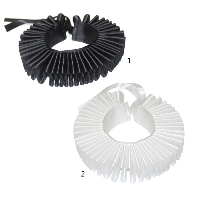 Vòng Cổ Hóa Trang Chú Hề Victorian Phục Hưng Bằng Satin Cho Nữ