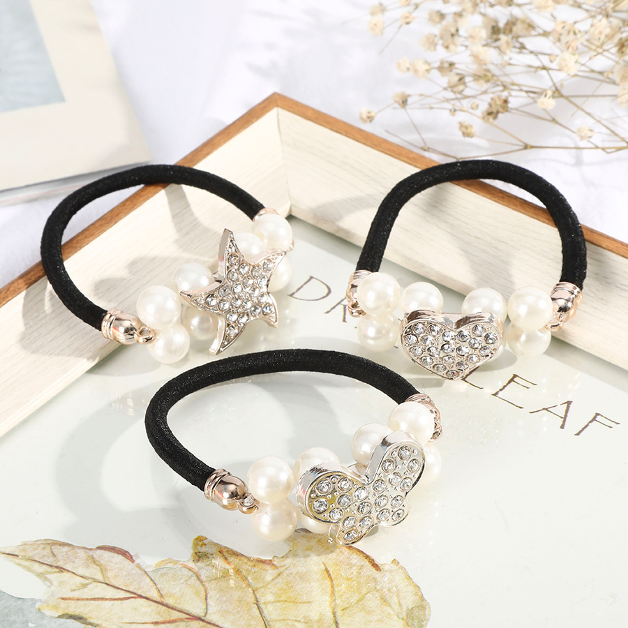 Dây buộc tóc đính đá tùy chọn kiểu dáng xinh xắn dành cho nữ