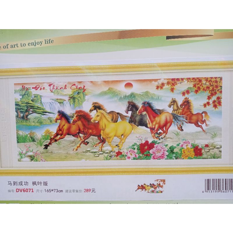 Tranh thêu 3d mã đáo thành công dv6071