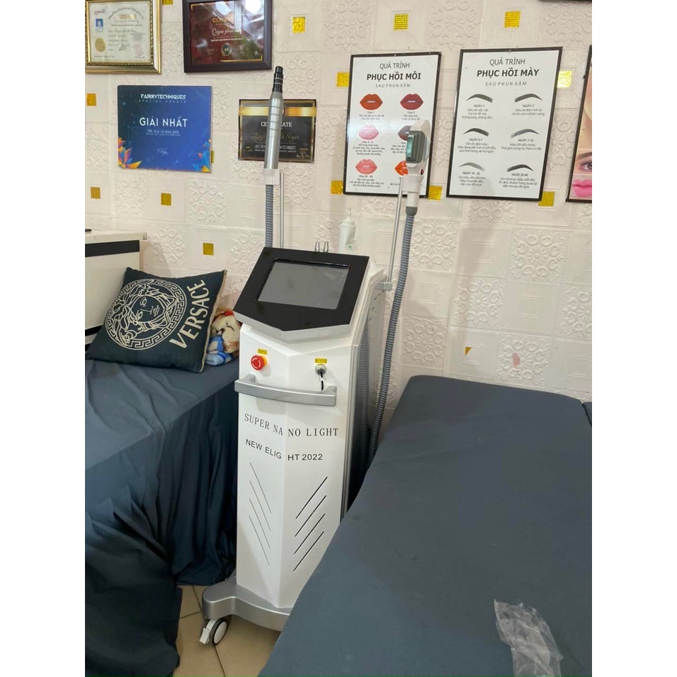 Máy triệt lông,super nano light 2022 bảo hành 12 tháng,máy 2 in1 triệt lông và laser xóa xăm,xóa nám tàn nhang
