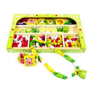 Đồ Chơi Gỗ - Xâu Hạt Gỗ Cho Bé