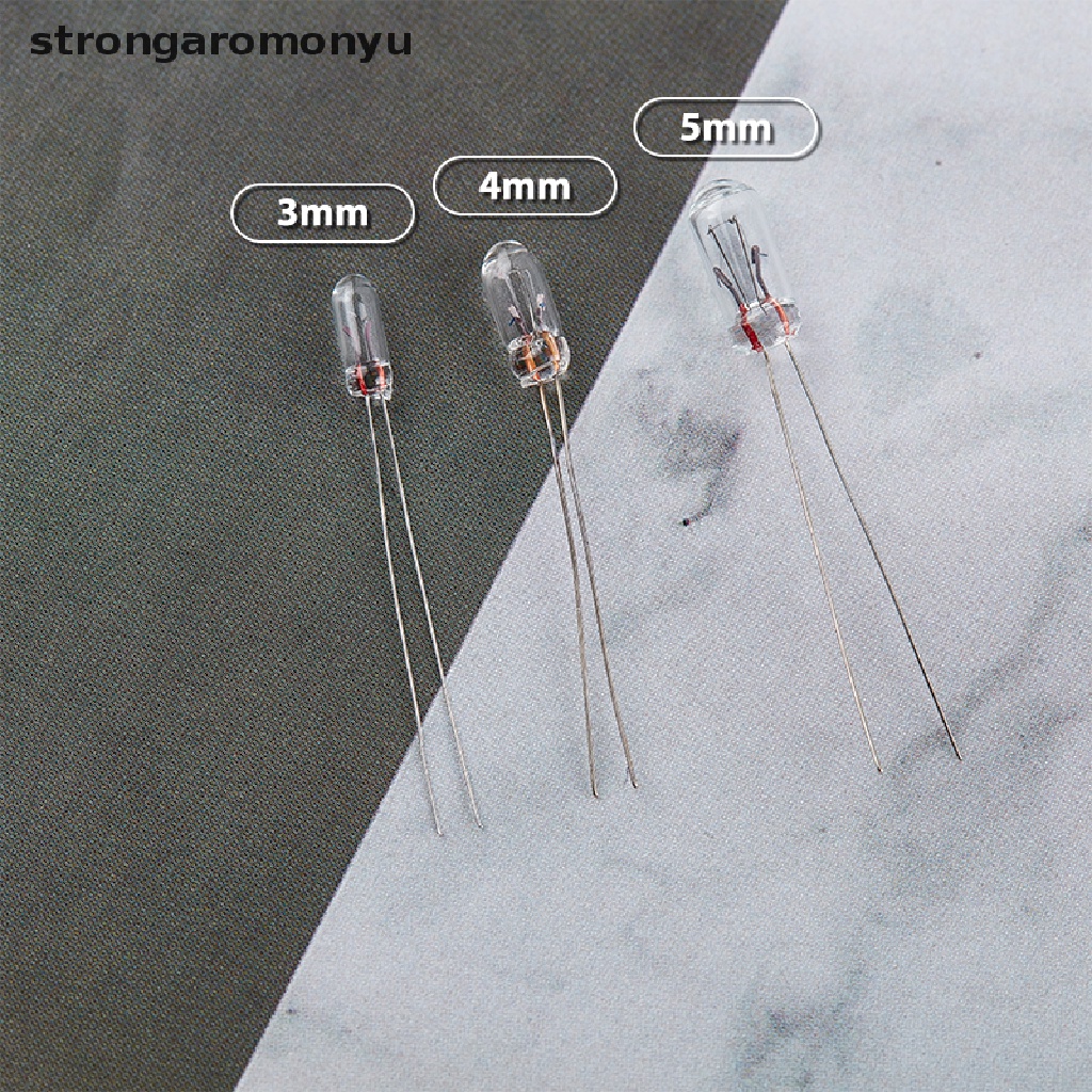 10 Bóng Đèn Sợi Đốt Mini 3 / 4 / 5mm 3 / 6 / 12 / 24V