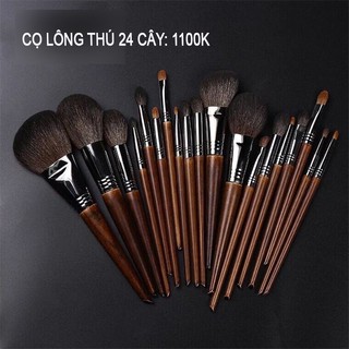 Bộ Cọ Trang Điểm 24 Cây Lông Thú ( kèm bao cọ )