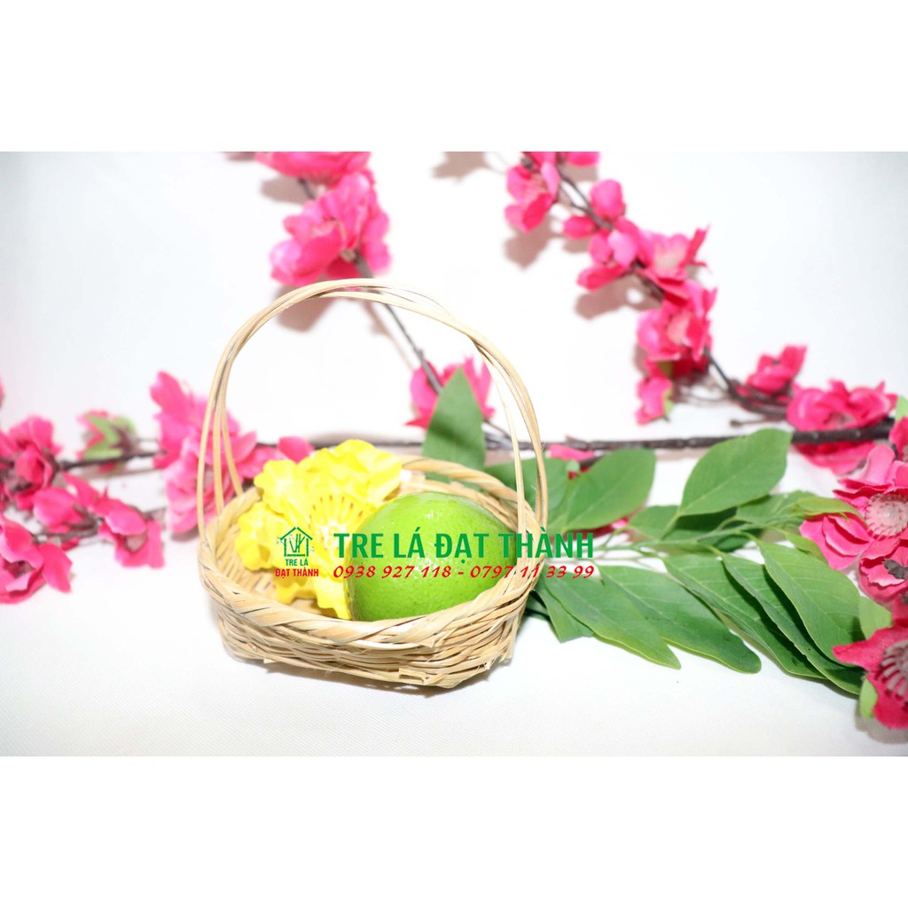 Giỏ tre Lãng hoa nhí  đan thủ công - Phụ kiện trang trí, chụp hình