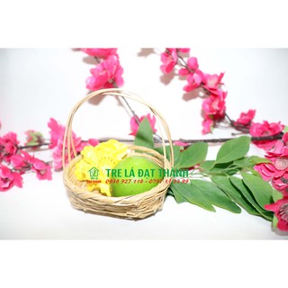 Giỏ tre đan decor, giỏ trang trí bằng tre