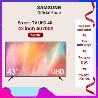 Smart tivi samsung 4k uhd 43 inch ua43au7000kxxv - miễn phí lắp đặt 0