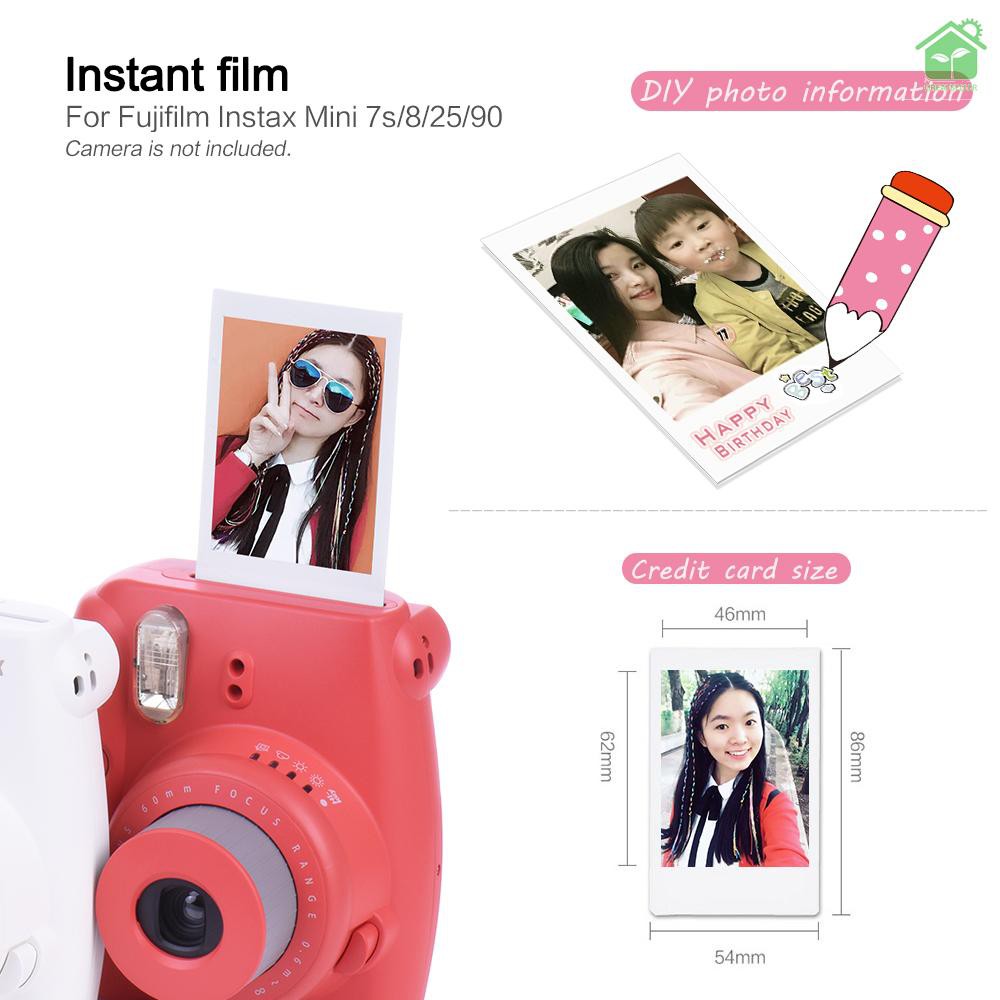 Bộ 20 Giấy In Ảnh Lấy Liền Fujifilm Instax Mini 7s / 8 / 25 / 90 / 9