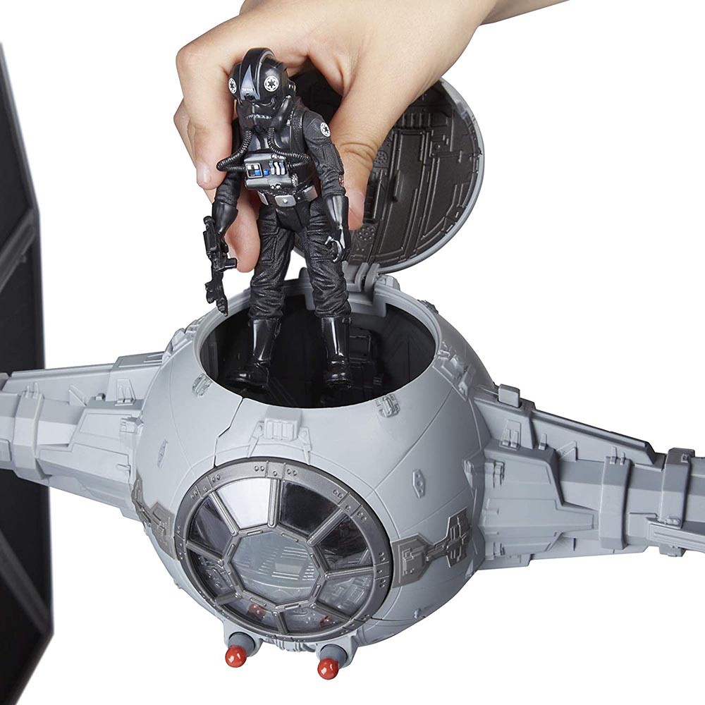 Mô hình đồ chơi phi thuyền Star Wars Force Link 2.0 Tie Fighter kèm Figure Pilot (Chính hãng Hasbro)