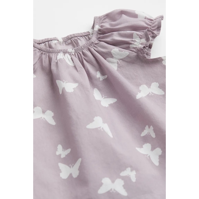 Set quần áo tím/ hoa hồng HM H&M _hàng chính hãng Anh