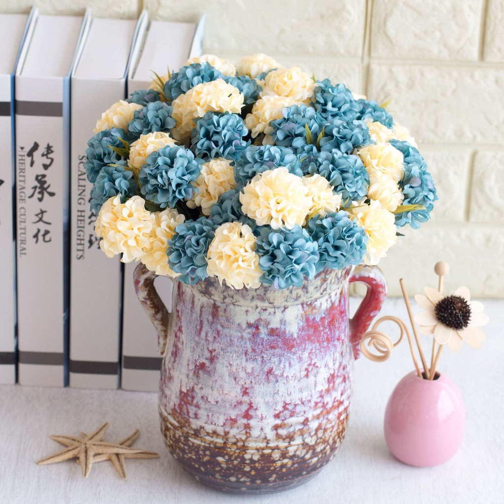 Chùm Hoa Cẩm Tú Cầu Hoàng Gia 32cm thanh nhã, trang trọng - Hoa lụa cao cấp trang trí đẹp