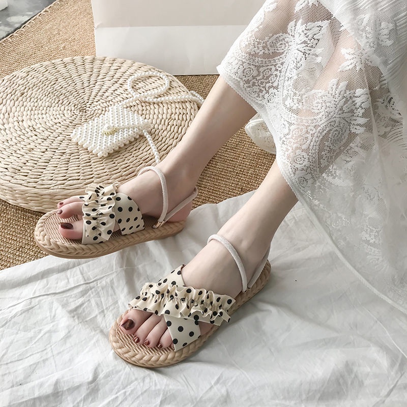 Jiashucheng Dép Sandal Thoải Mái Phong Cách Mới Mùa Hè Dễ Phối Đồ Cho Nữ