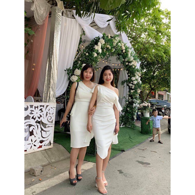 [ xả kho ] MiD Đầm trắng body V1014 Mie Design ảnh thật