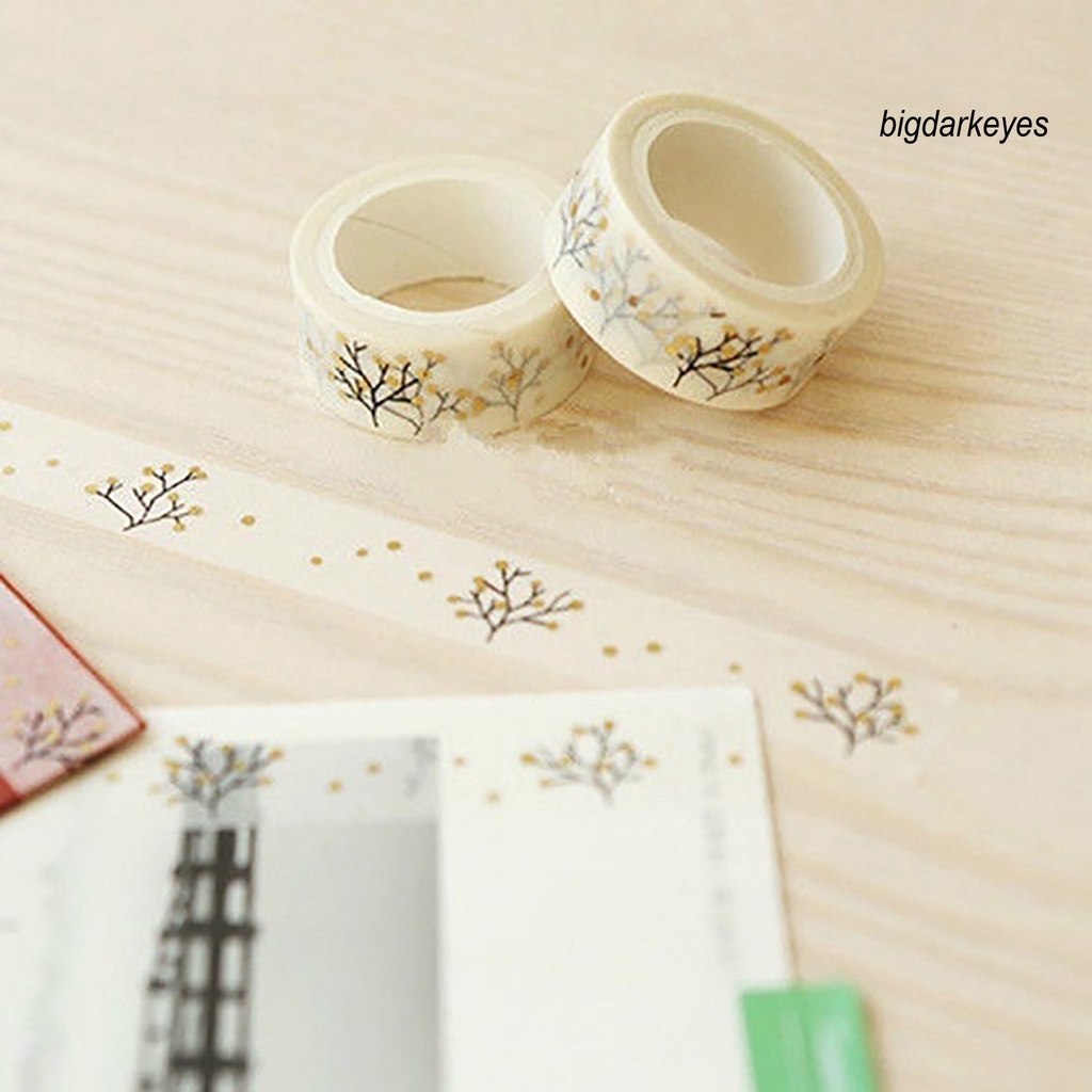 Set 2 Cuộn Băng Dính Washi Hình Cây Ước Nguyện Trang Trí DIY