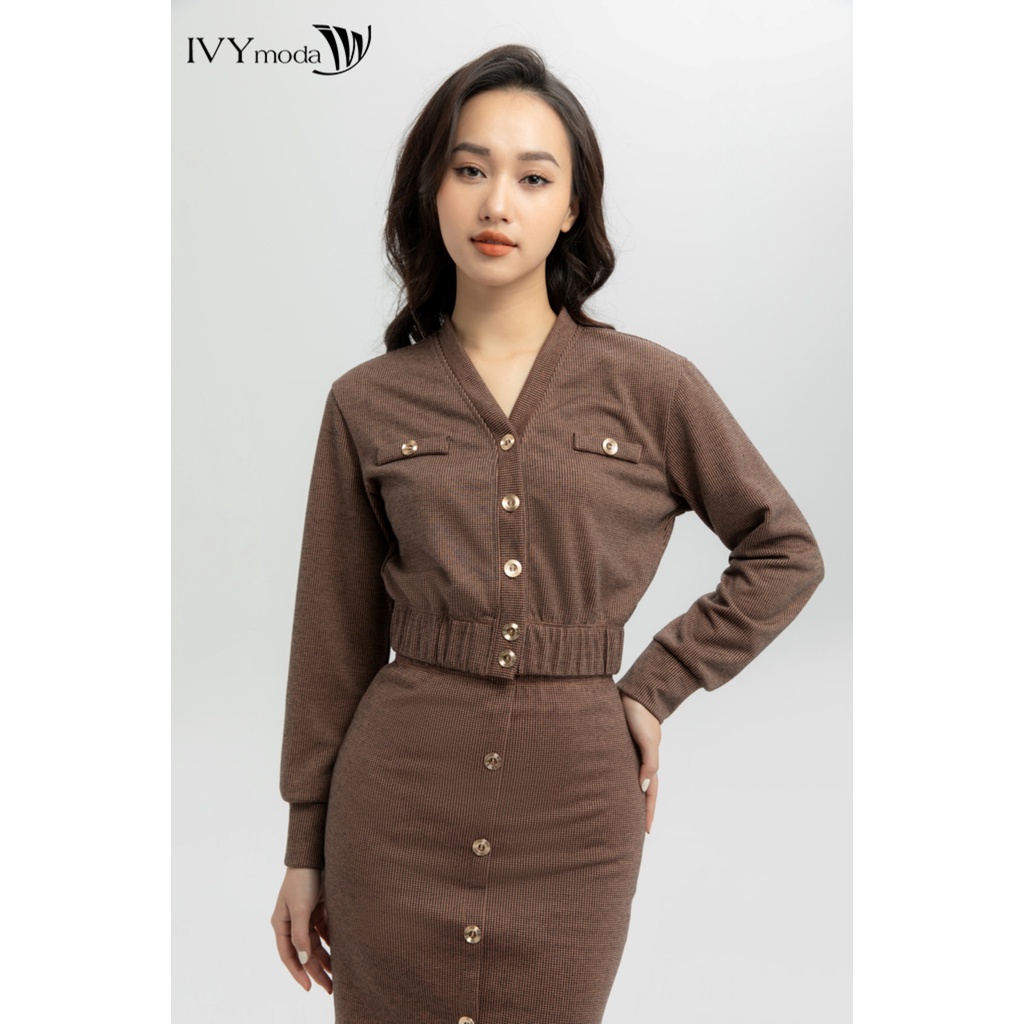 Áo thun gấu bo chun co giãn IVY moda MS 58M6167