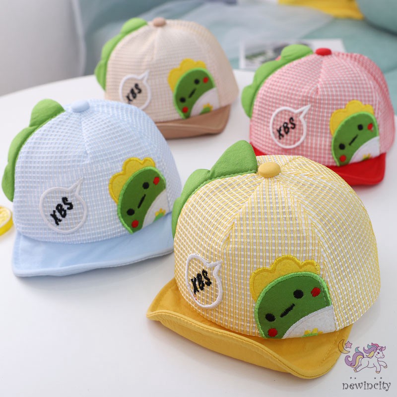 Mũ lưỡi trai thêu họa tiết khủng long dễ thương cho trẻ em