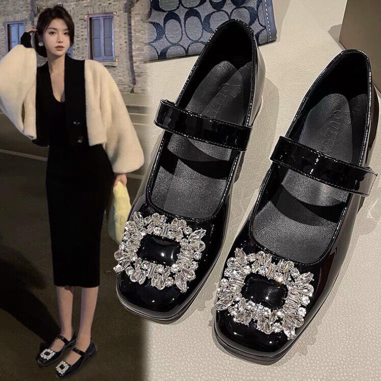 Giày Nữ và Sục Bệt Giày Sandal búp bê mũi đá to