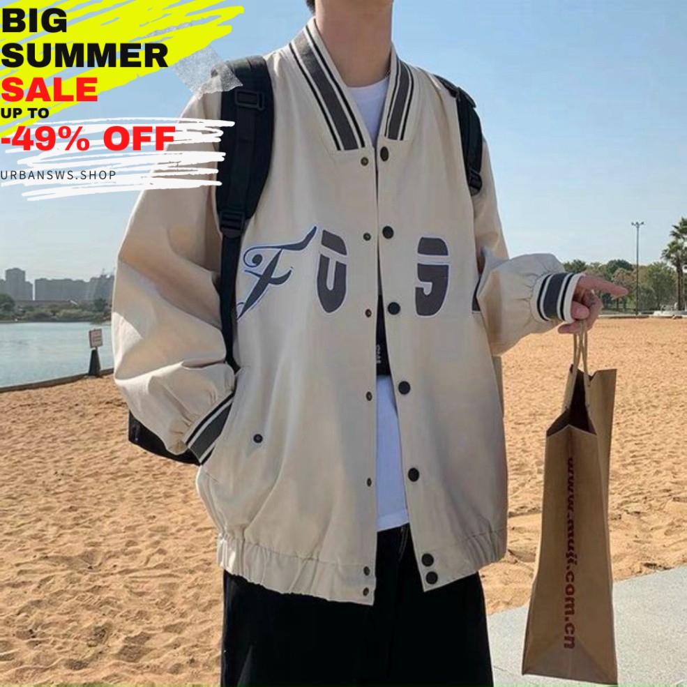 (XẢ KHO NGHỈ SHOPEE) Áo Khoác Dù Kiểu Bomber, Chất Dù 2 Lớp, Unisex, Logo In 2 Thân Chuẩn Hàng Shop