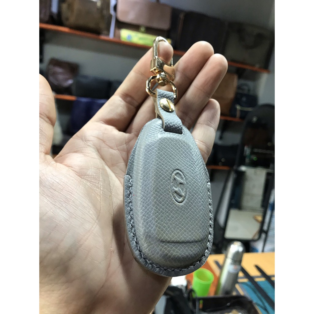 Bao da chìa khóa ô tô smart key da thật 100%