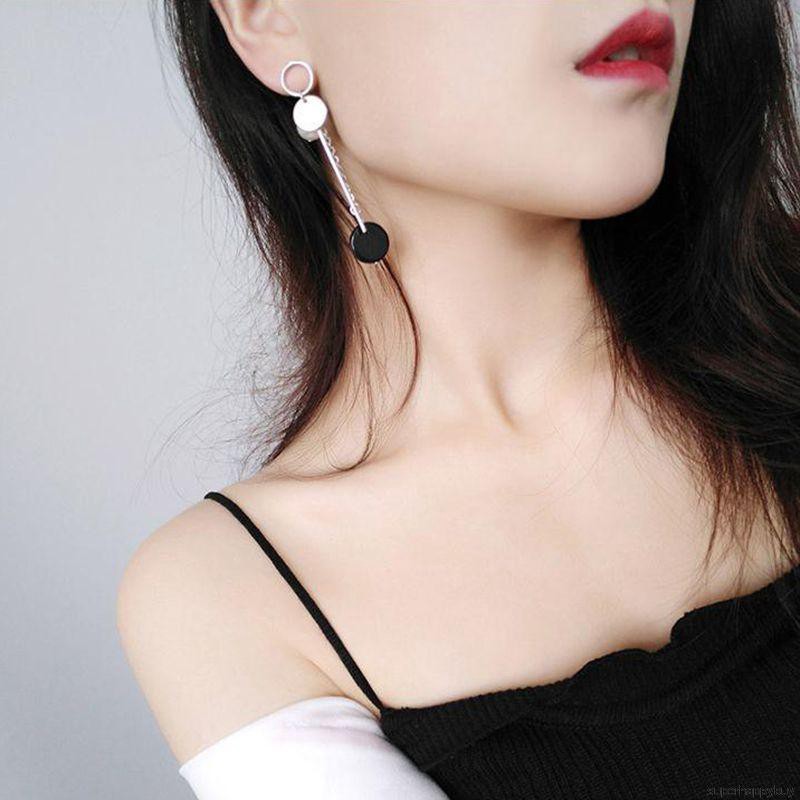 Khuyên tai dáng dài thiết kế đơn giản thời trang cho phái nữ