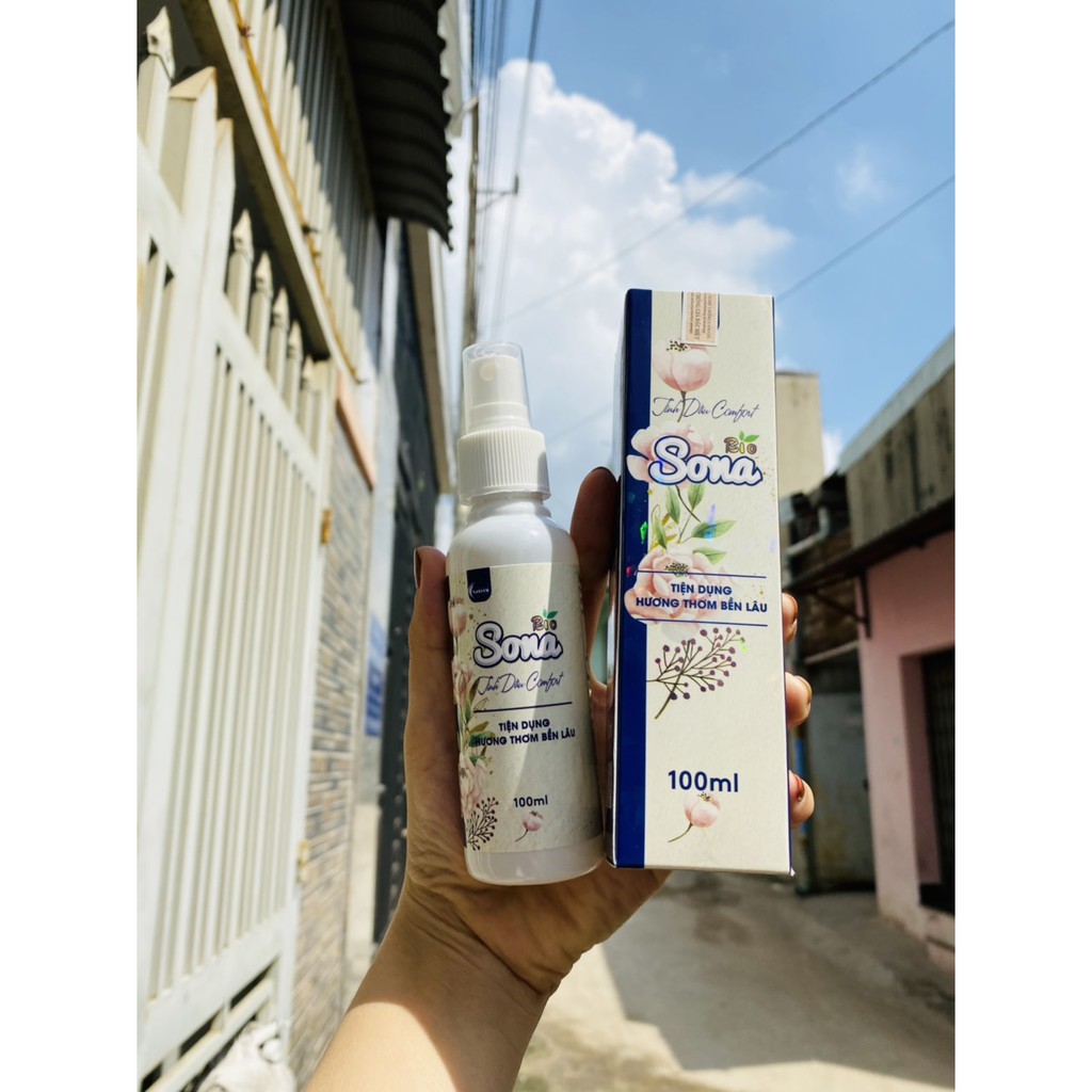 Nước Xịt Thơm Quần Áo Nam Nữ Sona 100ml - Khử Mùi Mồ Hôi - Làm Mềm Vải - Giữ Hương Bền Lâu