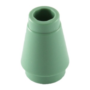Gạch lẻ LEGO chính hãng Cone 1 x 1 with Top Groove (59900 / 64288 / 28701/ 4589)