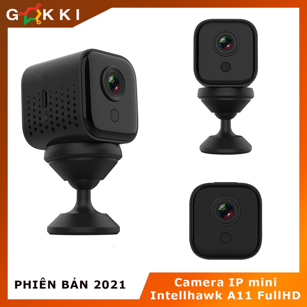 Camera ip mini Intellhawk A11 FullHD 1080P siêu nét tích hợp cảm biến ngày đêm để bật đèn hồng ngoại tự động