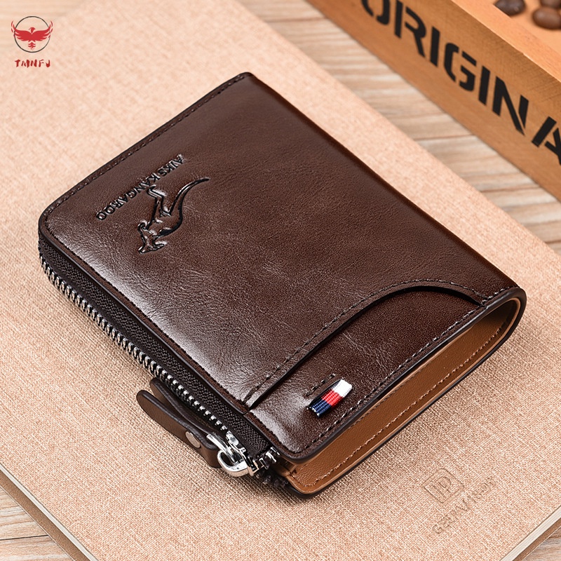 Ví Da PU RFID Cỡ Lớn Đa Năng Thời Trang Cho Nam