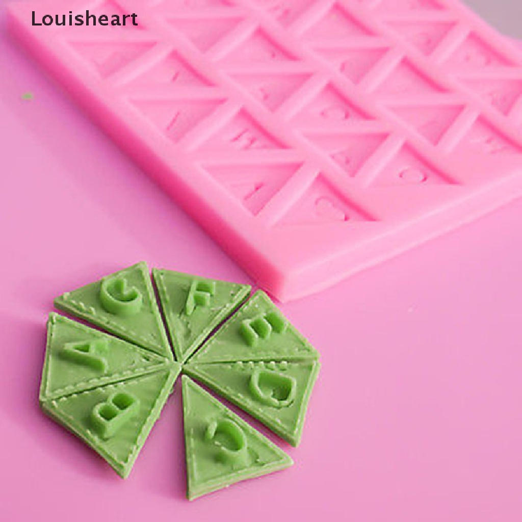Khuôn Silicon Làm Bánh 26 Chữ Cái Hình Lá Cờ Louisheart