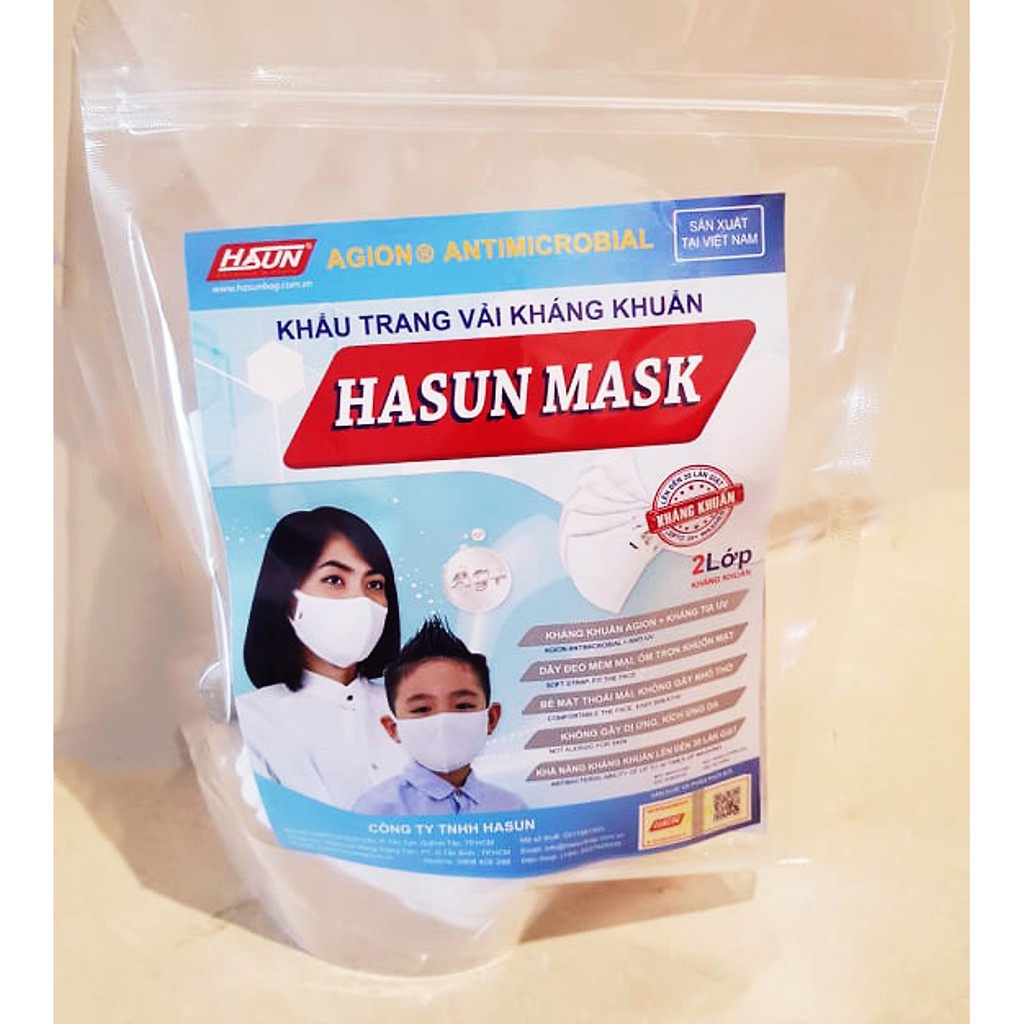 [CHÍNH HÃNG] Khẩu trang 2 lớp kháng khuẩn Hasun tái sử dụng được 30 lần - tại Balonation.vn | BigBuy360 - bigbuy360.vn