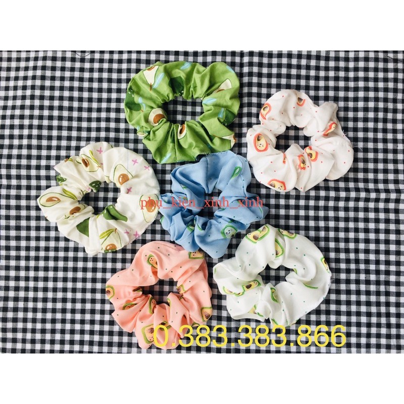 Cột tóc Scrunchies mẫu quả bơ