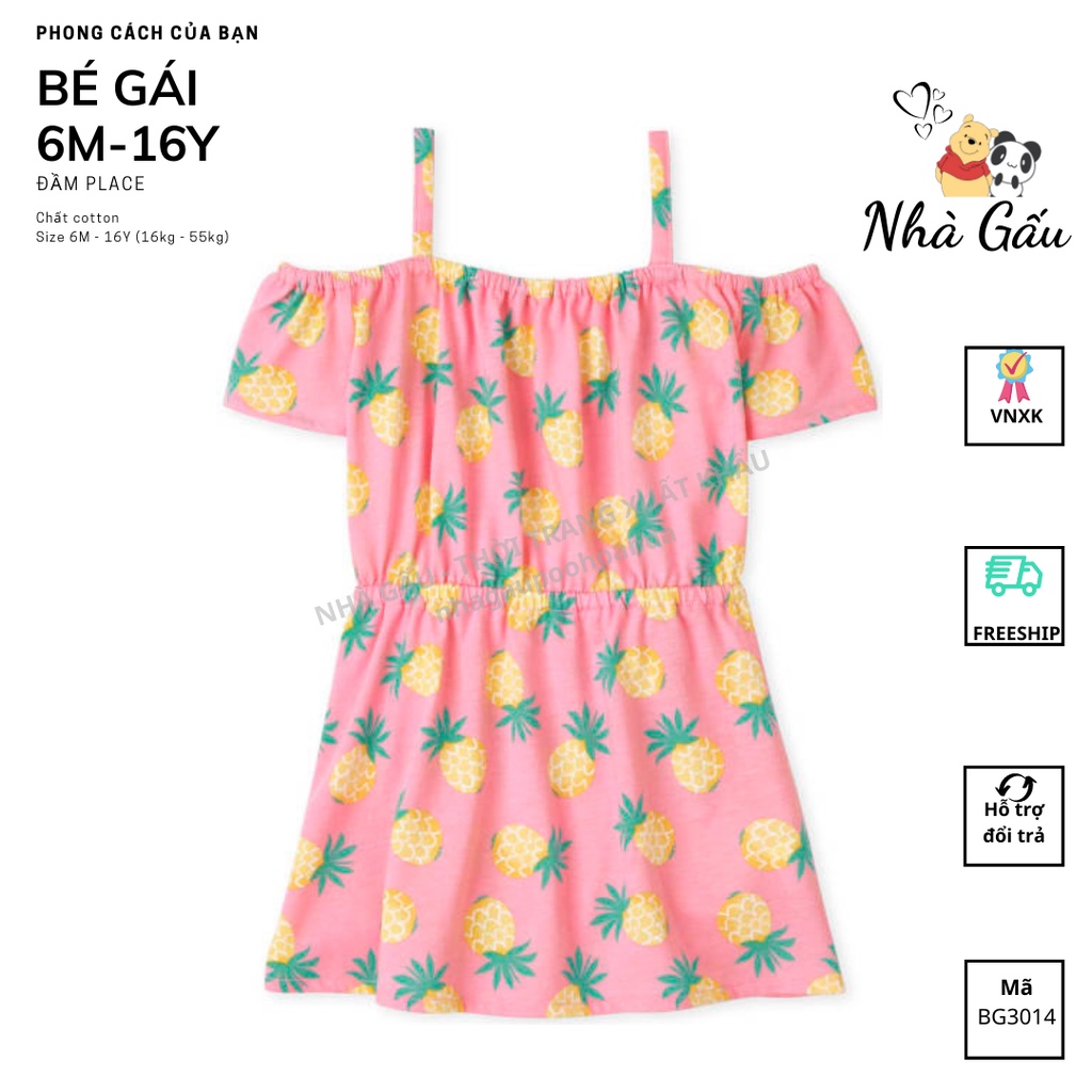 Đầm hồng quả thơm szie nhí PLACE BG22657