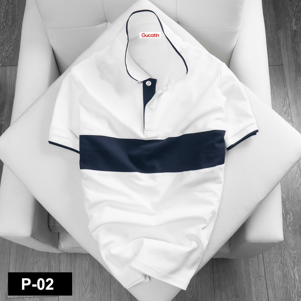 Áo Thun Polo cổ bẻ Nam Nữ Cao Cấp, Phối Basic, vải cá sấu Cotton xịn P-02 - KORI