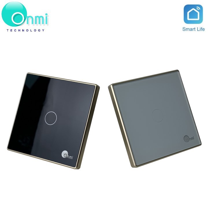 Bán sỉ- Công tắc điện cảm ứng 20A wifi thông minh viền nhôm điều khiển từ xa tuya smart ONMI điều hòa bình nóng lạnh hơi