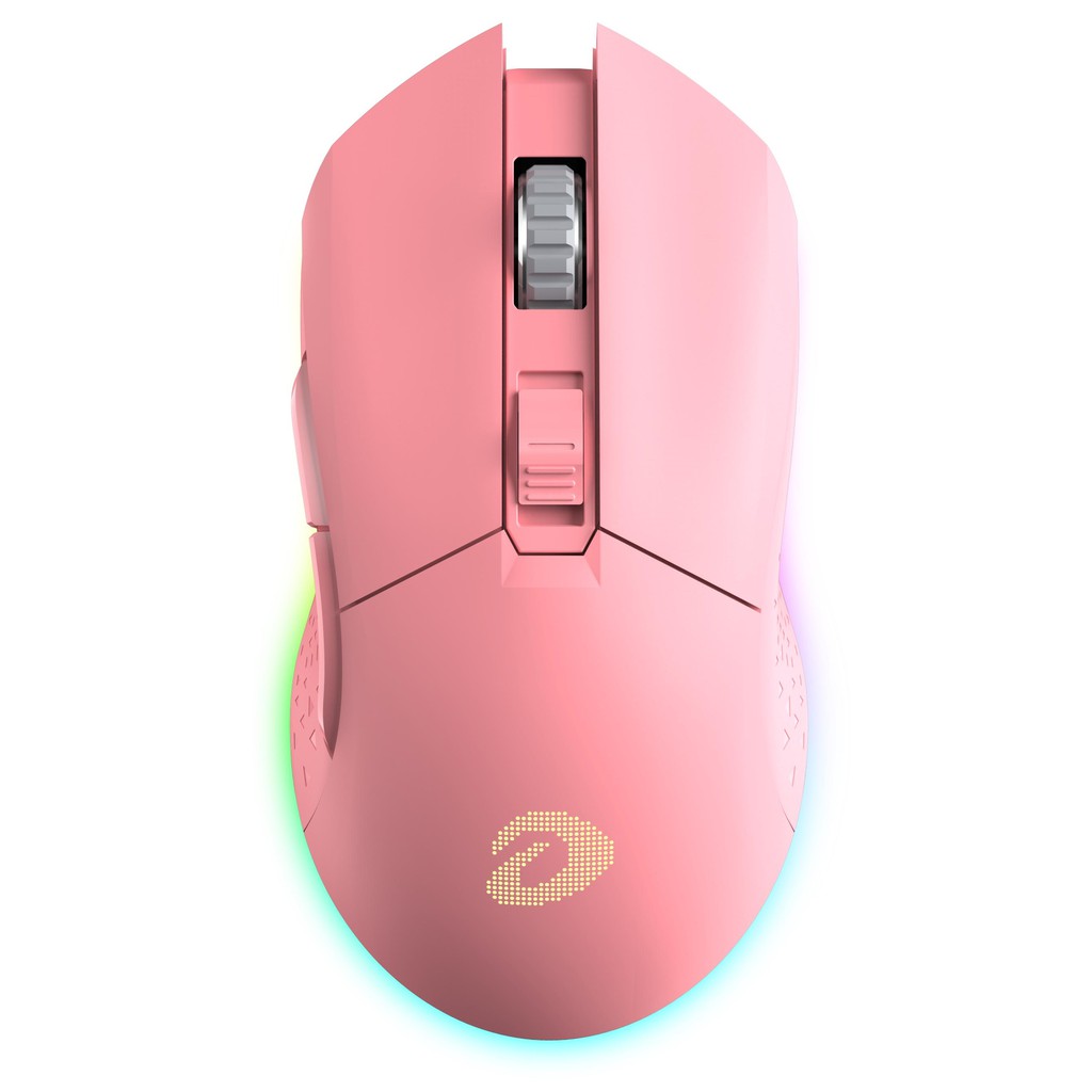 Chuột không dây Gaming Dareu EM901 Pink - Wireless ( Sử dụng pin sạc trong ) - LED viền RGB